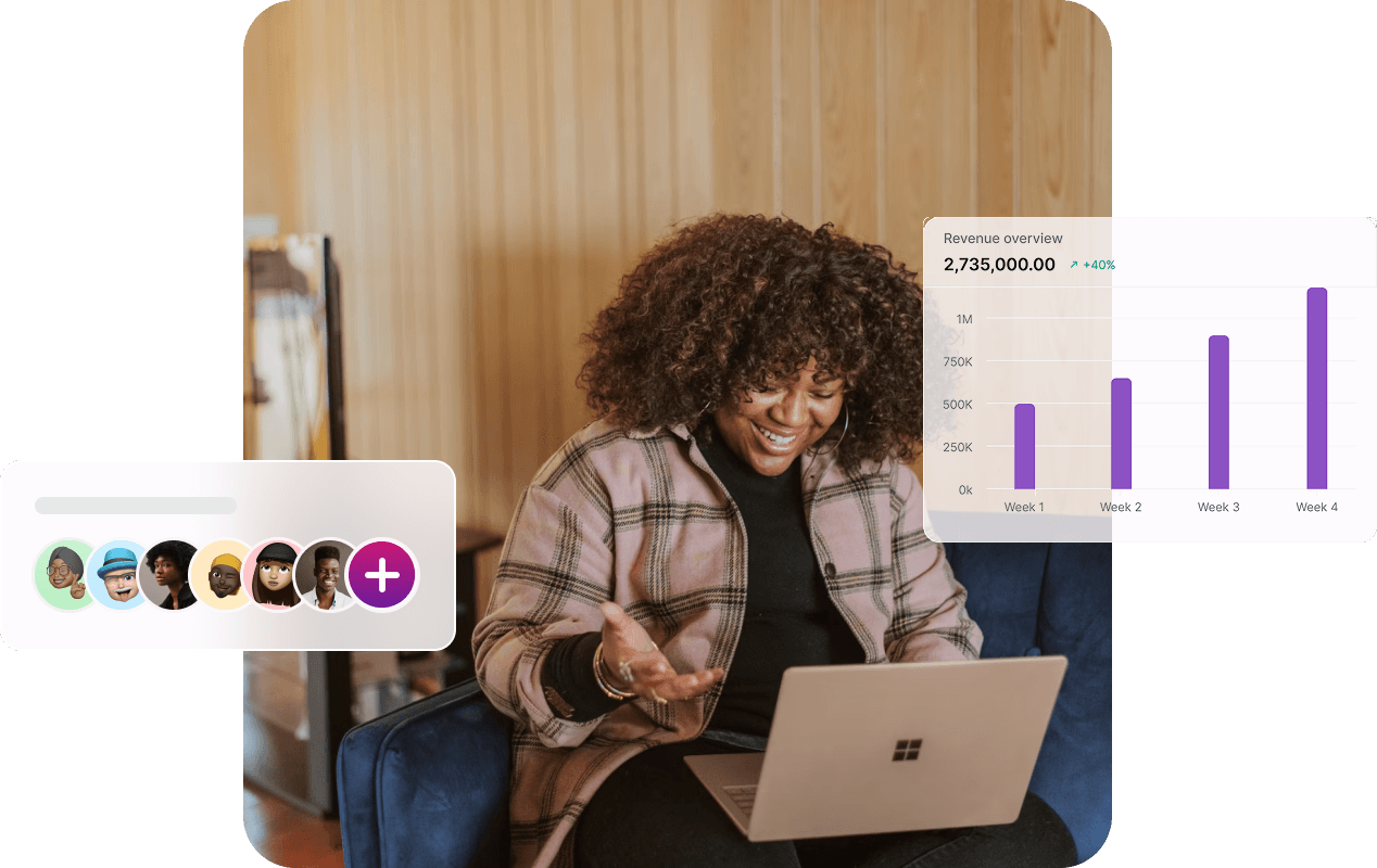 Partner using Bardge platform on laptop with analytics dashboard