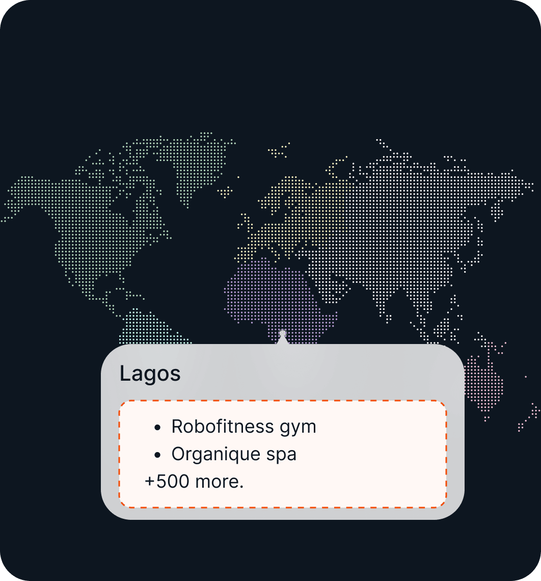 Map of Bardge locations across 35+ African cities — explore the network